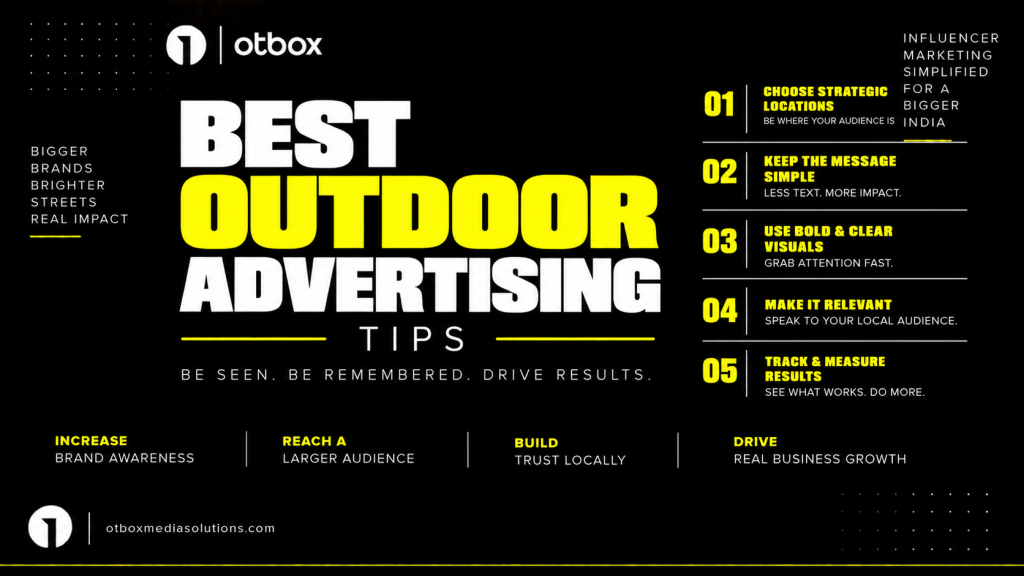 BEST OUTDOOR ADVERTISING TIPS