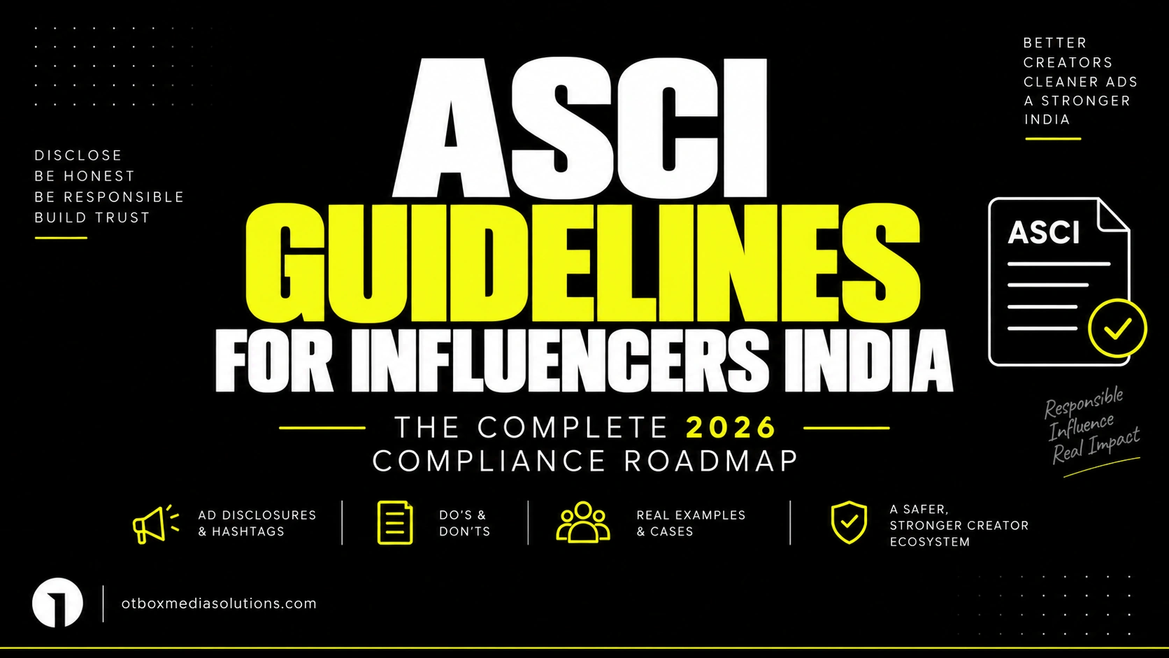 ASCI Guidelines for Influencers India: The Complete 2026 Compliance Roadmap